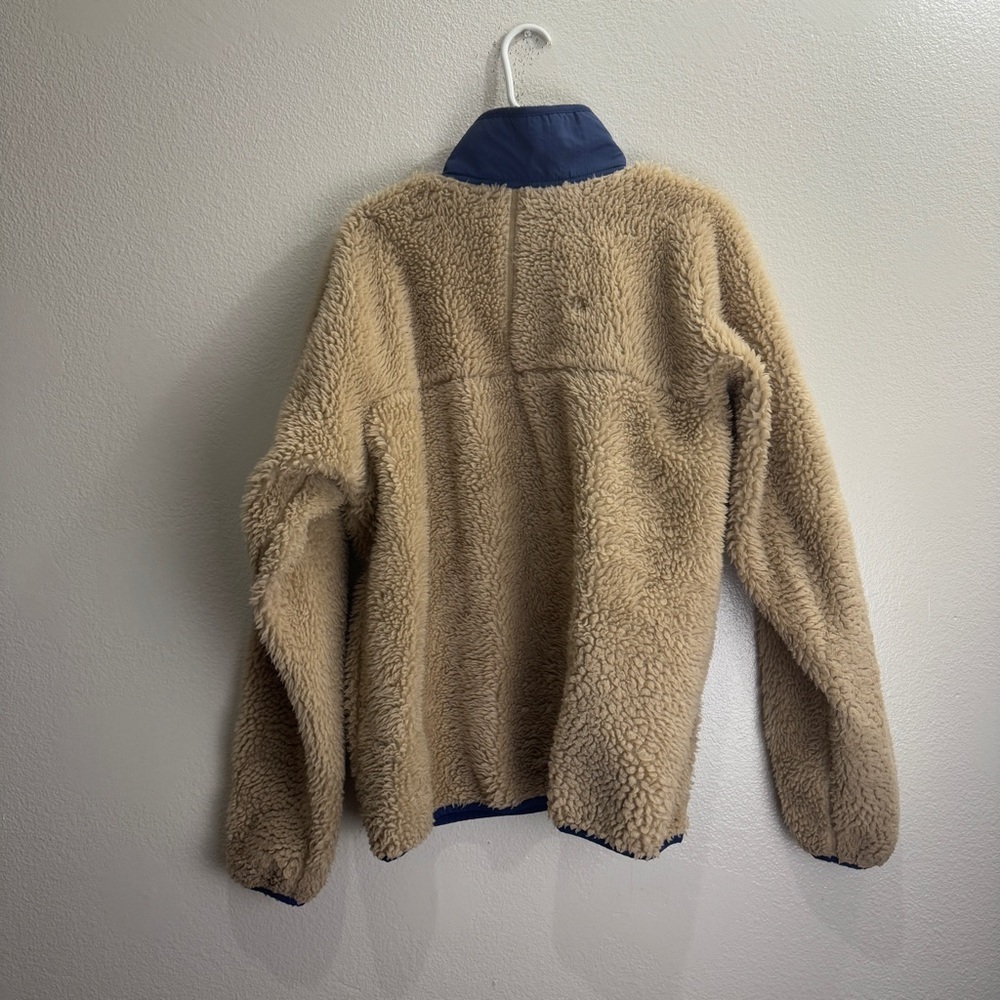 Patagonia Vintage Deep Pile Fleece Oatmeal Size XL - Picture 7 of 10
